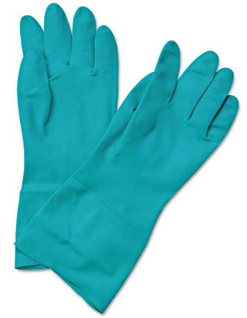 NITRILE CHEM RESISTANT GLOVES  GRN LG, 1PAIR, 15MIL LF