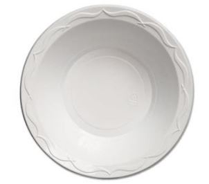 24 OZ WHITE PLST BOWL 500/ PRODUCT 72400