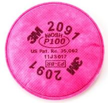 3M P100 PINK SOFT FILTERS, BAYONET 2/