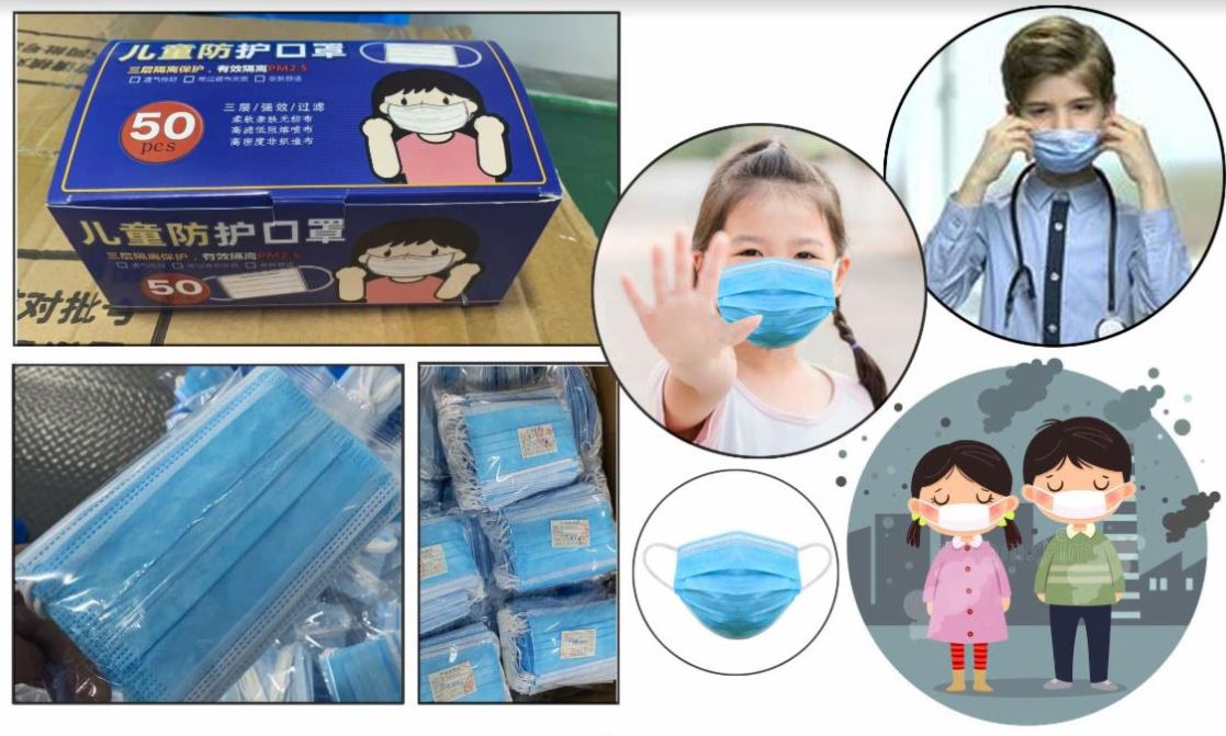 3PLY DISPOSABLE FACE MASK F/ CHILDREN 40/BX 