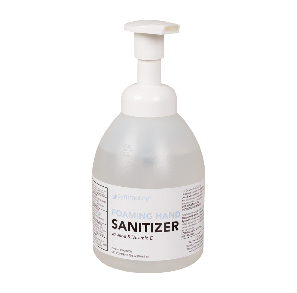 ALC SYMMETRY FOAMING HAND PPE SANITIZER,550ML 12/ PUMP