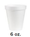 6oz DART FOAM CUP 1000/