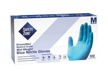 NITRILE POWDER FREE MEDIUM EXAM GLOVE 100/BX