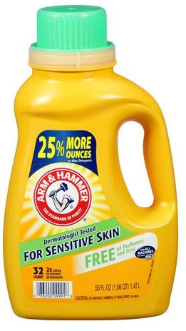 ARM&amp;HAMMER LIQ LAUNDRY DETERGENT 2X PERFUME/DYE FREE