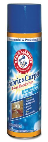 ARM&amp;HAMMER FABRIC &amp; CARPET FOAM DEOD, FRESH SCENT 15oz 8/