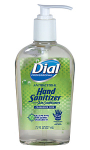 DIAL ANTIBAC HAND SANI 7.5oz 12/ PUMP FRAGRANCE FREE