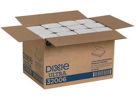 DIXIE ULTRA INTERFOLD NAPKIN REFILLS, WHITE 2PLY